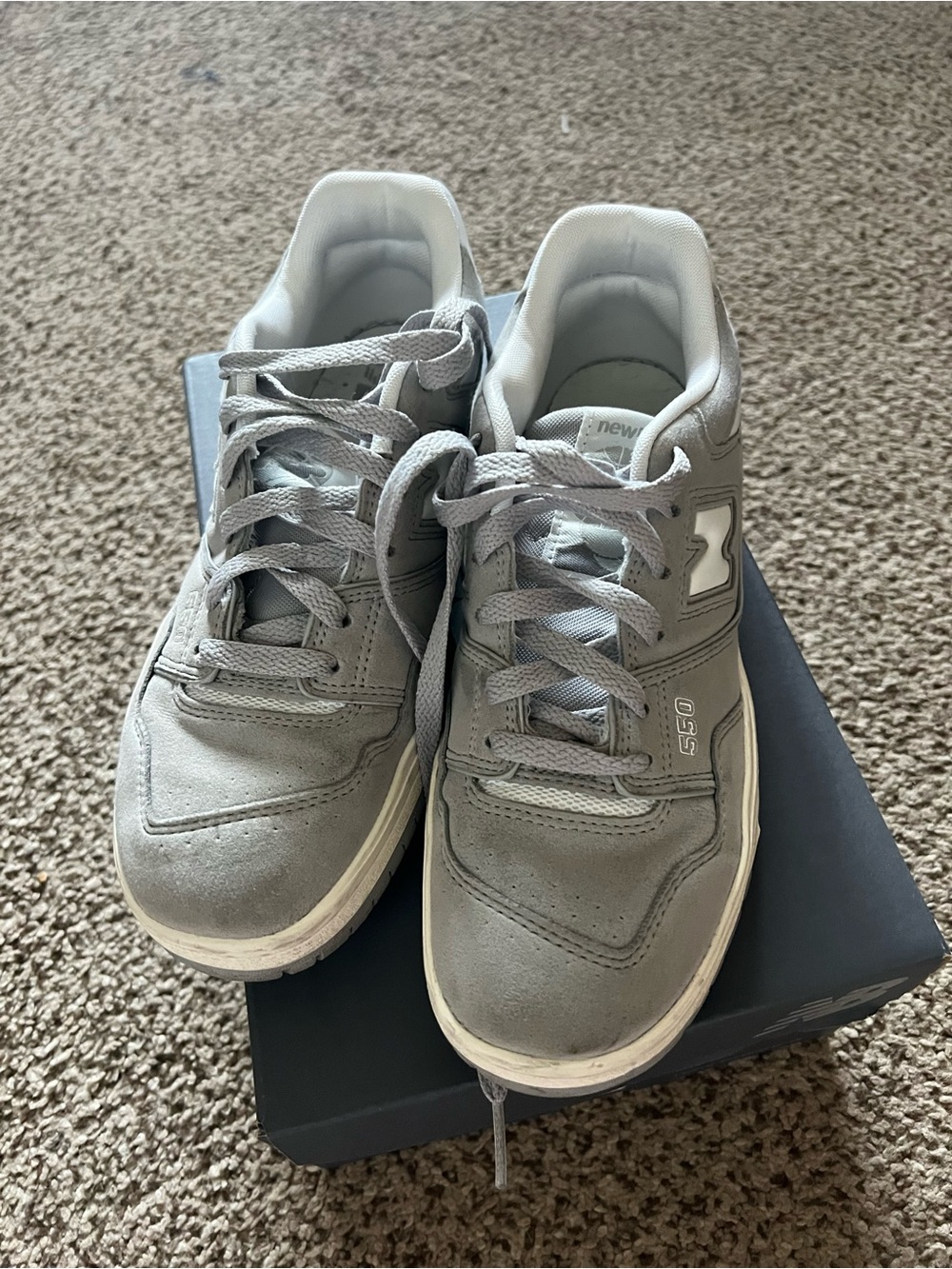 New Balance Gray Suede Sneakers